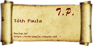 Tóth Paula névjegykártya